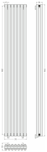 ДР ЭСТЕТ-00 н/ж 1800х315 / 7 сек