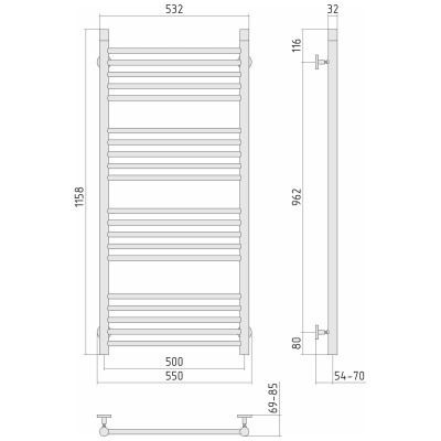 Radiator "Bohemia" (1200х500 mm)