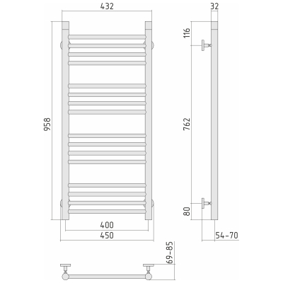 Radiator "Bohemia" (1000х400 mm)