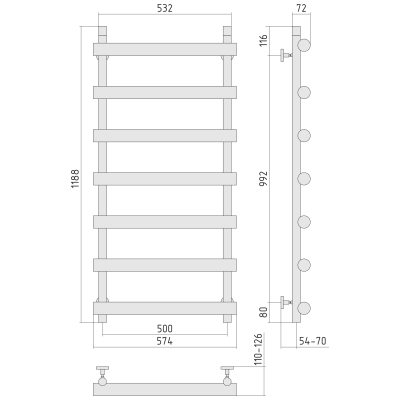 Radiator "Atlant" (1200х500 mm)