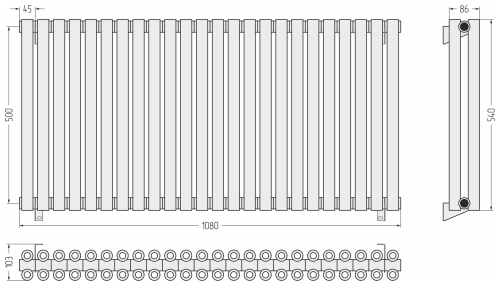 ДР ЭСТЕТ-00 н/ж 500х1080 / 24 сек
