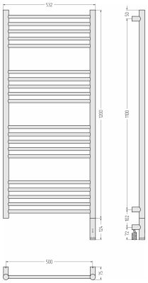 РЭБ БОГЕМА 3.1 прямая 1200х500 МЭМ правый