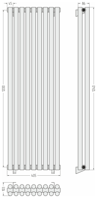 ДР ЭСТЕТ-11 н/ж 1200х405 / 9 сек