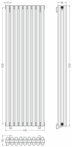 ДР ЭСТЕТ-11 н/ж 1200х405 / 9 сек