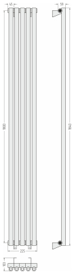 ДР ЭСТЕТ-0 н/ж 1800х225 / 5 сек