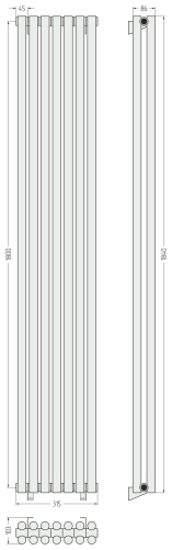 ДР ЭСТЕТ-11 н/ж 1800х315 / 7 сек