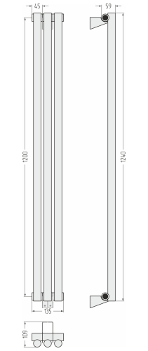 ДР ЭСТЕТ-1 н/ж 1200х135 / 3 сек