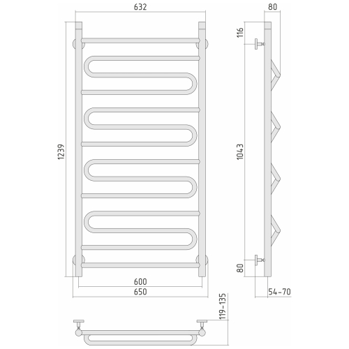 Radiator "Elegy" (1200х600 mm)