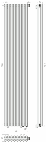ДР ЭСТЕТ-11 н/ж EU50 1800х360 / 8 сек