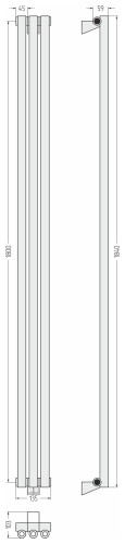 ДР ЭСТЕТ-0 н/ж 1800х135 / 3 сек